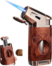 Torch Cigar Lighter with Windproof Jet Flame Built-In V Cigar Cutter  picture