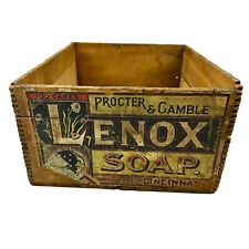 Antique Wood Soap Box Lenox Soap Proctor & Gamble Dovetail, NICE DETAIL 19x15x9 picture