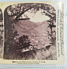 Manitou & Pike's Peak Colorado Stereoview Aerial Bird's Eye picture