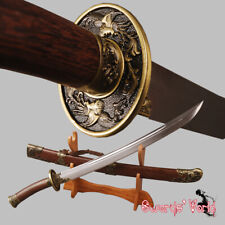 Chinese Qing Dynasty DAO Handmade damascus steel sword Rosewood handle scabbard picture