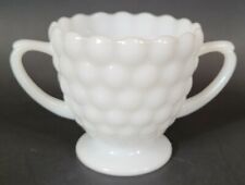 Vintage Anchor Hocking Milk Glass Bubble Open Sugar Bowl 6 oz. (170g) picture
