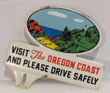 Visit The Oregon Coast And Drive Safely License Plate Topper Collectible picture