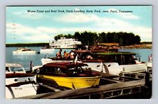 Paris TN-Tennessee, Paris Landing State Park, Boat Dock Vintage c1959 Postcard picture