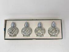 In Box Salt Pepper Shakers Irice Glass Swirl Pattern set of 4 Used picture