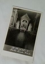 Antique Post Card St. Philip Church Battle Creek MI est age 1940s+/- picture