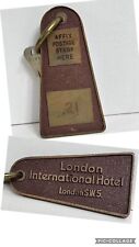 Vintage London International Hotel London S.W.5. UK Chunky Bronze Room Key #21 picture
