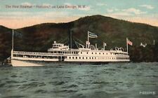 Lake George New York, Vintage Postcard New Steamer Horicon Valentine Pub picture