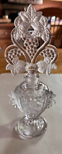 1940s Vintage Irving W Rice & Co Irice Crystal Perfume Bottles 1 Grapes Frosted picture