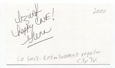 Liz West Signed 3x5 Index Card Autographed Signature Entertainment Reporter picture