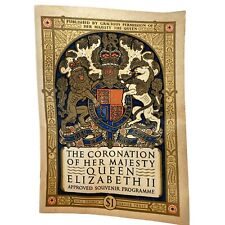 Coronation Souvenir Program Queen Elizabeth II 1953 UK Royal Family King George picture