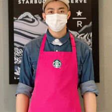 Starbucks China Pink Apron Employee Store Specialty Coffee Master Lace Up Apr picture