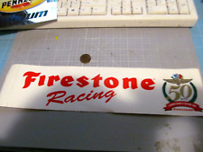 FIRESTONE 50 WINS VINTAGE RACING Sticker / Decal  ORIGINAL old stock RACING picture