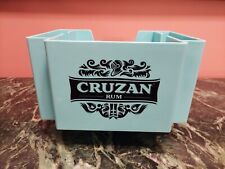 NEW - Cruzan Rum Napkin Caddy, Blue, Bar, Straw & Swizzle Holder BRAND NEW picture
