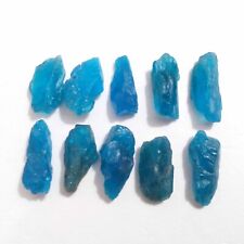 Excellent Blue Apatite Raw 10 Piece 12-15 MM Blue Apatite Crystal Rough Jewelry picture