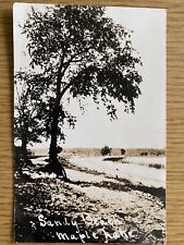 1920s RPPC - MAPLE LAKE, MINNESOTA antique real photograph postcard SANDY BEACH picture