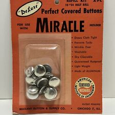 Vintage DeLuxe Perfect Covered Buttons Refill Kit Brand New In Original Box picture