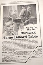 1920s Brunswick pool table billiard table family Christmas Print Ad 9