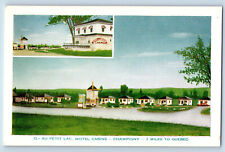 Chicoutimi Quebec City Canada Postcard Cie de Pulpe Bridge River c1950's picture