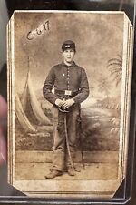 Original Civil War Soldier CDV Armed Federal Cavalry picture