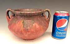 Vintage ROSEVILLE Art Pottery CARNELIAN II Drip Glaze Handled Vase # 357 5
