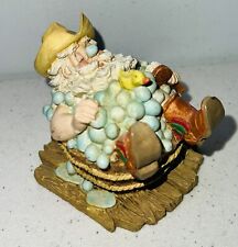 Cowboy Santa Claus In Bubble Bath Figurine picture