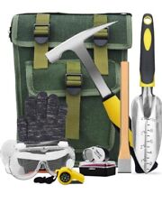 8 PCS Rockhounding Tools - Geology Rock Pick Hammer Kit，Musette Bag & 22Oz Hamme picture