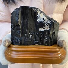 2150g Large Natural Black Tourmaline Rough Specimen Mineral Crystal Healing picture