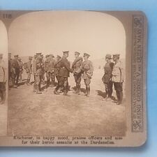 WW1 Stereoview Card RP 3D C1916 Gallipoli Turkey Kitchener Meets Officers picture