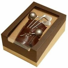 Silver Exclusive Golf Bar Set with Leatherette Bag & Beautiful Box Multicolor UD picture