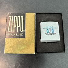 Zippo Rule Coopman Construction Advertising In Box picture
