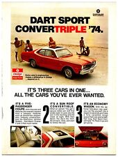1974 Dodge Dart Sport Car - Original Print Ad (8.5 x 11) - Vintage Advertisement picture