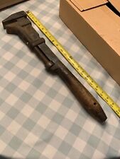 1880's L. Coes Wrench Co 21.5” Monkey Pipe  Wrench Wood Handle Worcester Mass US picture