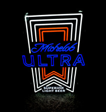 MICHELOB ULTRA BEER FLASHING LIGHT UP  LED BAR SIGN MAN CAVE BRIGHT BIG MOTION picture
