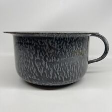 Vtg Gray Graniteware Chamber Pot Potty Enamelware 11