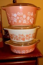 Rare Pink Pyrex Gooseberry Cinderlla Bake Serve and Store. picture