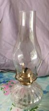 VINTAGE Trade Mark Golden Globe  OIL LAMP RIBBED BASE AND  TOP CHIMNEY picture