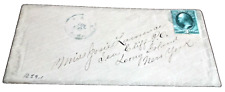 RARE 1880 ERIE & WALLKILL VALLEY RAILROAD ERIE NYC RPO HANDLED ENVELOPE picture