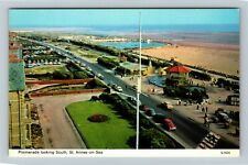St Annes On Sea United Kingdom, Promenade Looking South, Vintage Postcard picture