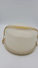 VINTAGE TUPPERWARE YELLOW CAKE CARRIER WITH HOLDER picture