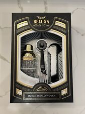 BELUGA RUSSIAN VODKA COCKTAIL SHAKER AND SMALL HAMMER MALLET BRUSH GIFT BOX (NEW picture