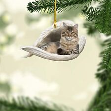 Maine Coon Cat In Angel Wing Christmas Ornament, Cat Lovers Gift, Cat Memorial picture