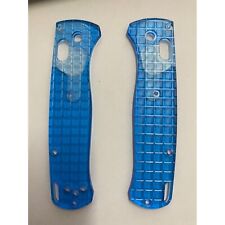 One Pair of Blue Transparent Acrylic Handle Scales for Benchmade Bugout 535 picture