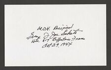 George T. Sakato d.2015 signed autograph auto 3x5 WWII Army MOH Recipient W030 picture