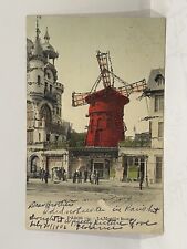 Paris. Le Moulin Rouge. Hand Colored. Glitter. Postcard. picture