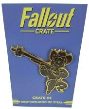 Loot Crate Fallout Crate #4 Brotherhood Of Steel Collectible Black Variant Pin picture