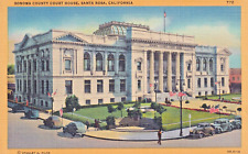Postcard CA Santa Rosa California Sonoma County Court House c.1930s I6 picture