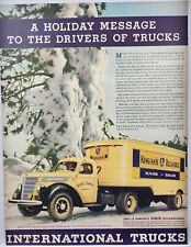 1937 International Harvester Truck Drivers Print Ad Man Cave Poster Art Kingans picture