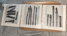 3 Antique 1907 Plates: Bolts Taken From Lightship No 68 @ New York Navy Yard picture