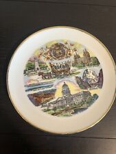 Vtg Norcrest Japan Porcelain Souvenir Plate Utah Great Seal Salt Lake Mormon picture