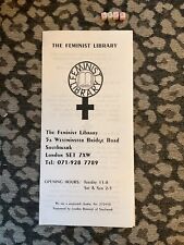 The Feminist Library , Scarce Vintage Ephemera picture